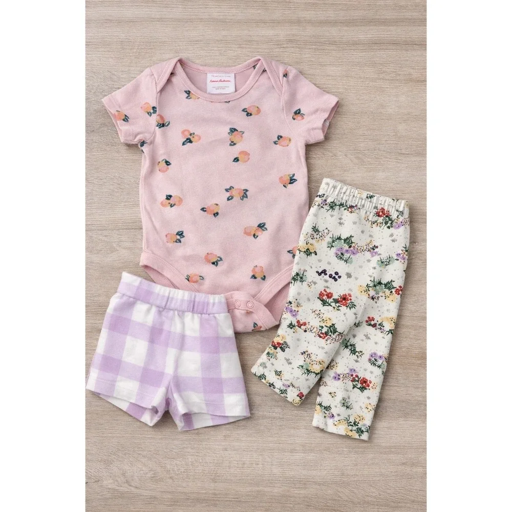 Hanna Andersson Baby Bundle 6–12m Organic Cotton Bodysuit Leggings Monica + Andy